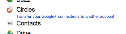 transfer google circles