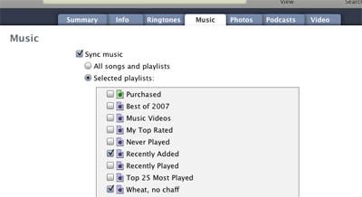 iTunes smart playlist for picking tunes by rating