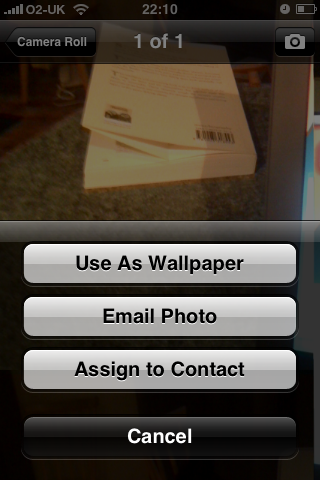 email photo option in iPhone